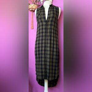 Button down flannel dress